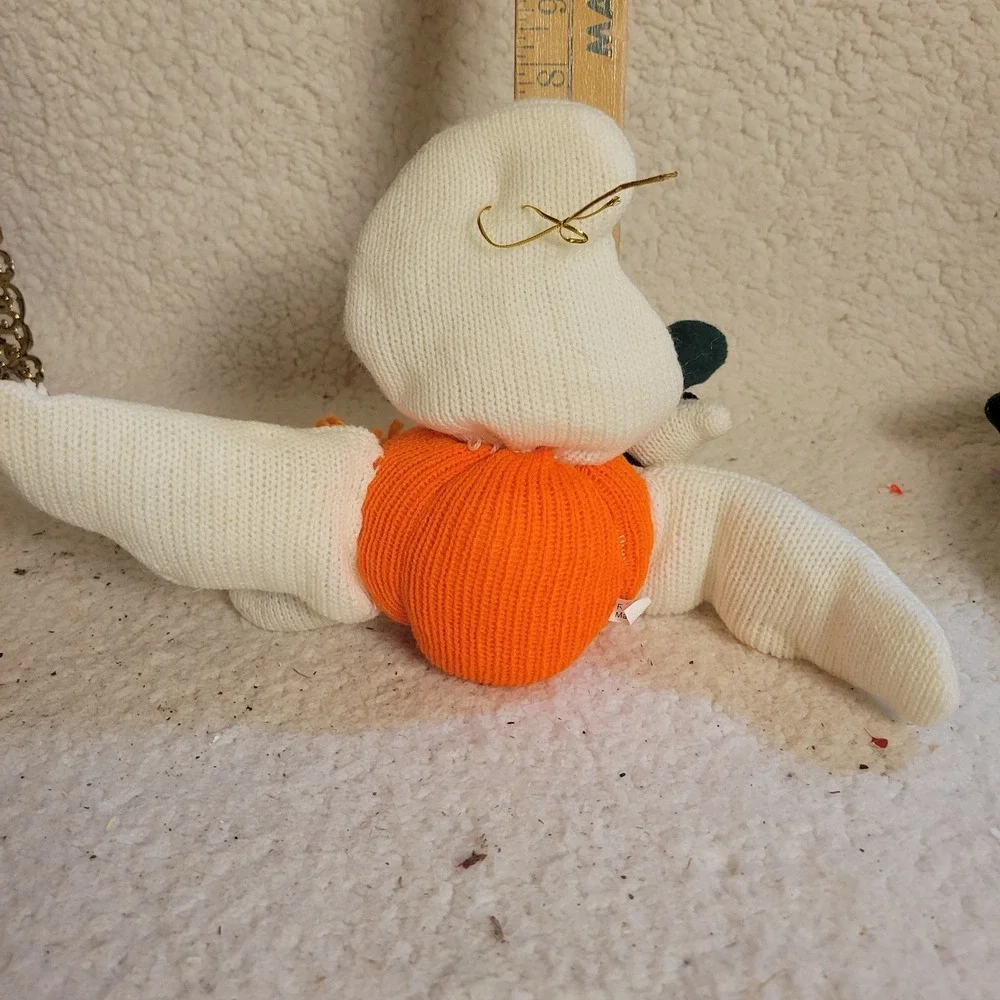 Halloween Knit Fabric Ghost & Baby Ghosts with Pumpkin Decoration